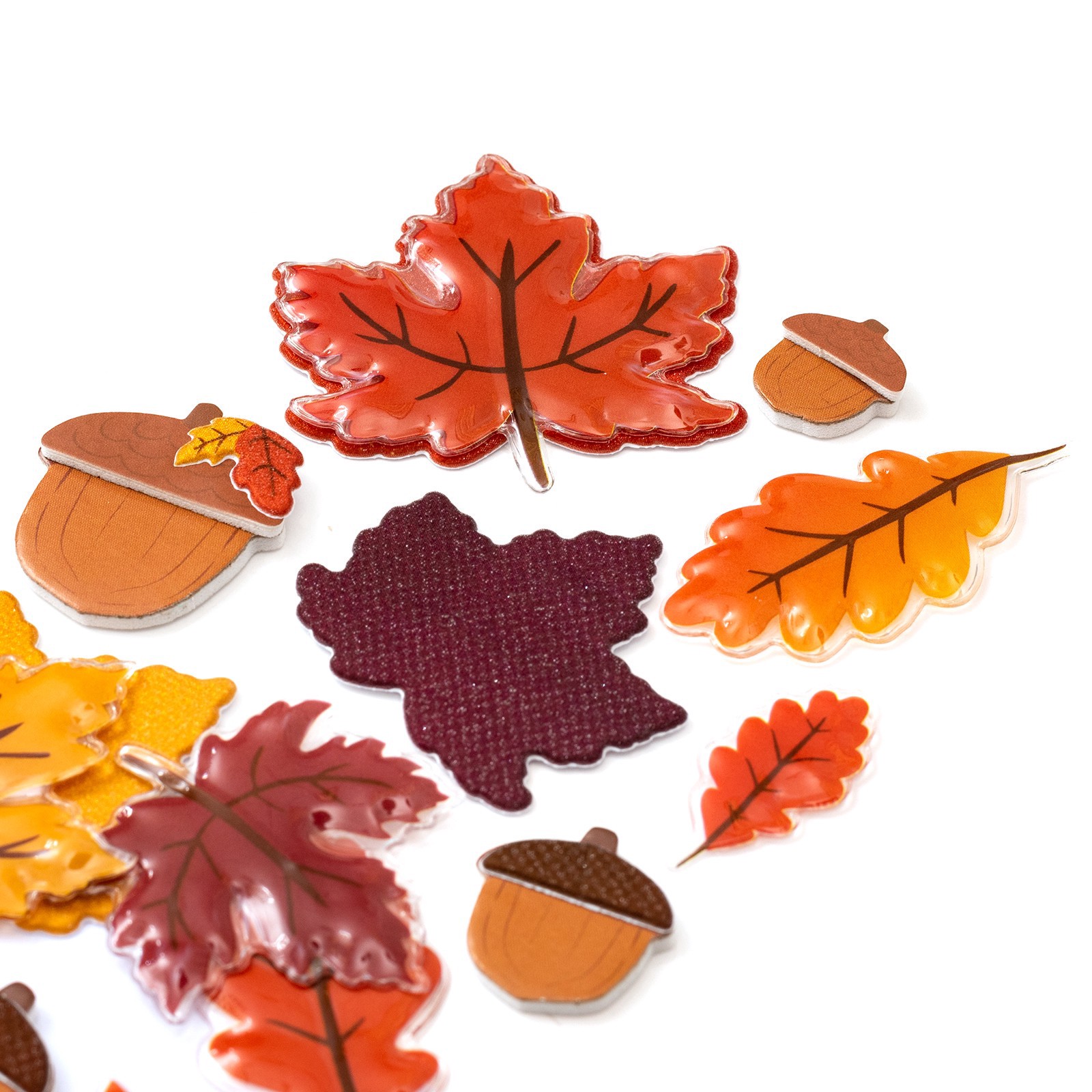slide 5 of 5, Fall Leaves Stickers By Recollections, 4 in x 8.5 in