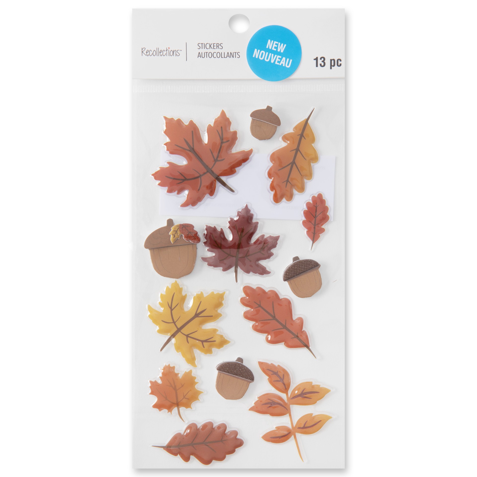 slide 3 of 5, Fall Leaves Stickers By Recollections, 4 in x 8.5 in