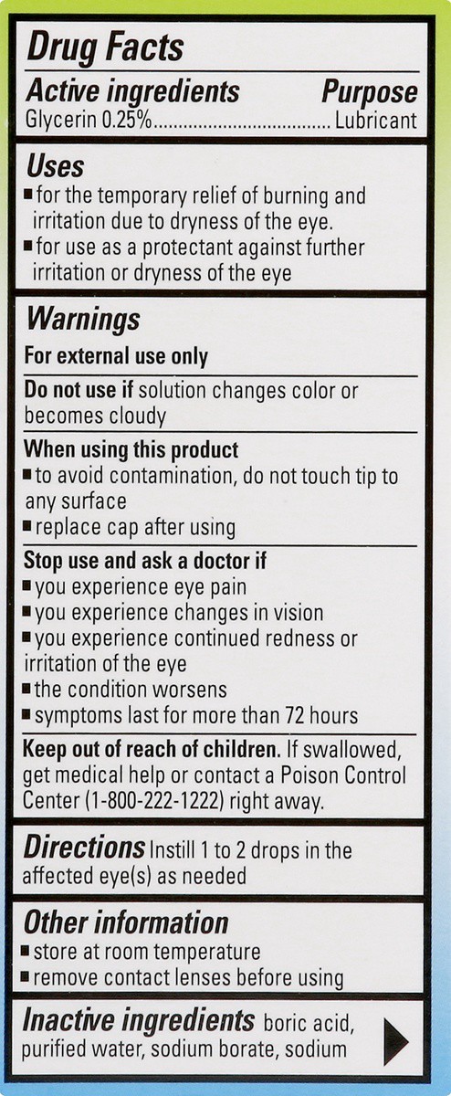 slide 5 of 5, Clear Eyes Eye Drops, Glycerin/Lubricant, for Dry Eyes, 0.34 oz