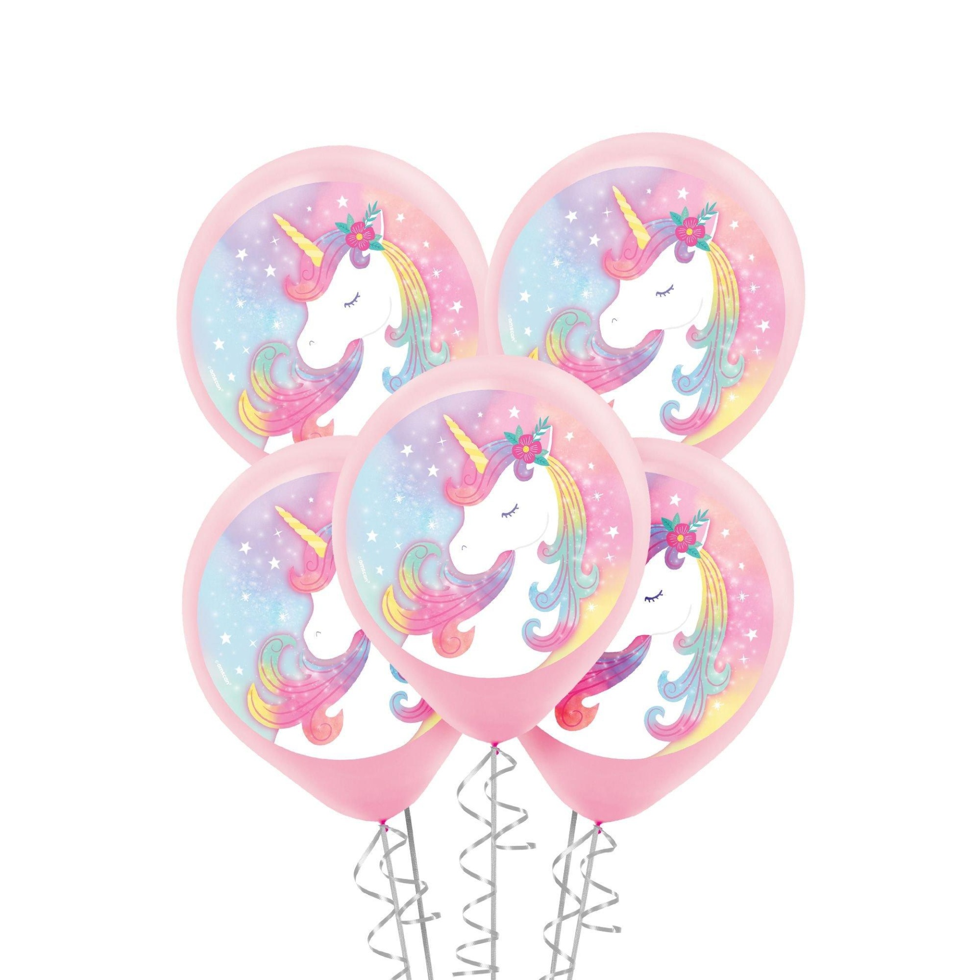 slide 1 of 1, Balloons Latex 12In Enchant Unicorn, 12 in 5 ct