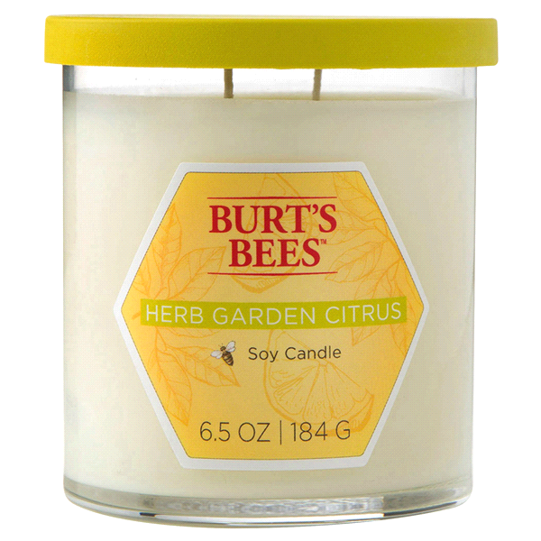 slide 1 of 1, Burt's Bees Herb Garden Citrus Candle - White, 6.5 oz