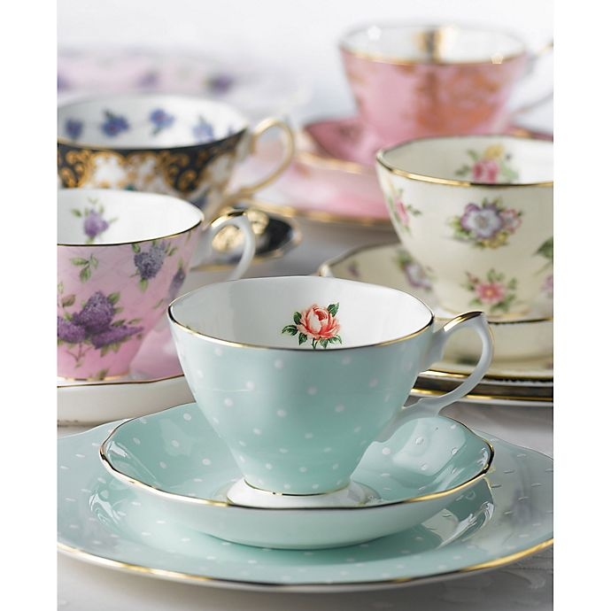 slide 3 of 3, Royal Albert Set - Polka Dot Rose, 3 ct