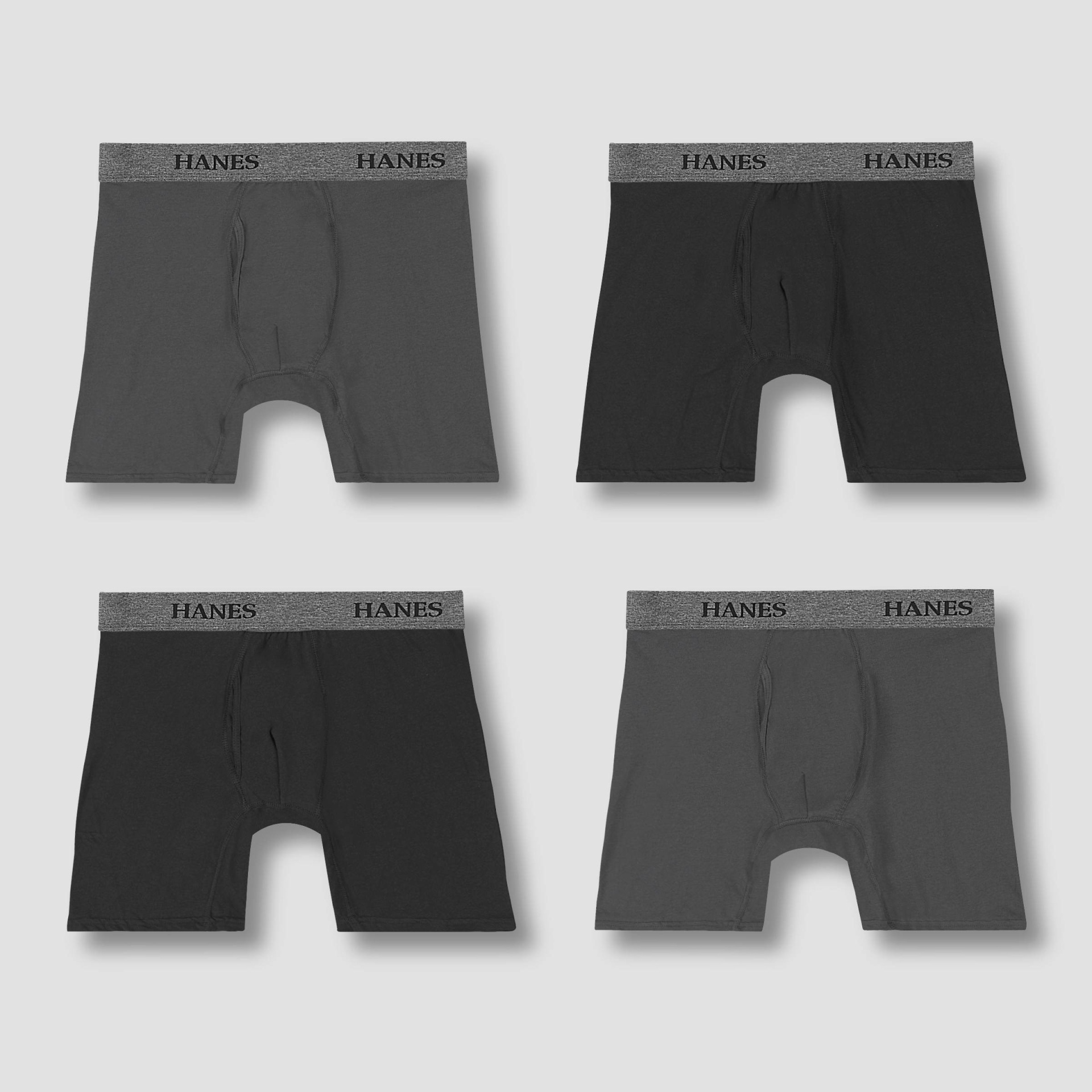 Hanes Men's Boxer Briefs 4pk - Black/gray Xxl : Target