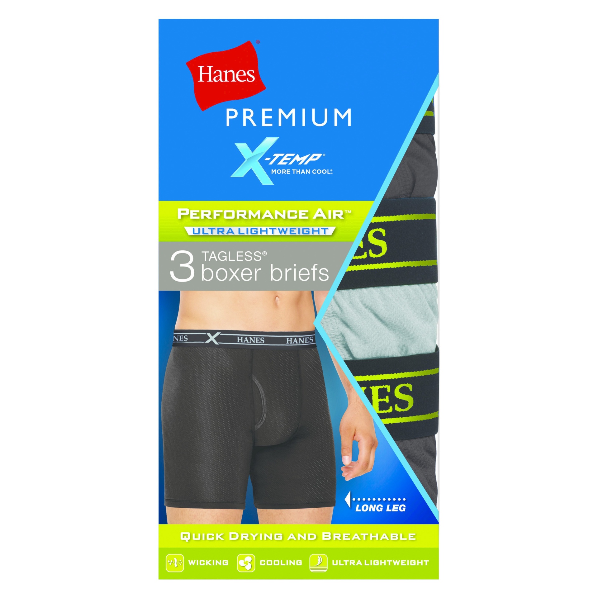 Hanes Premium Men's Performance Ultralight Boxer Briefs Colors