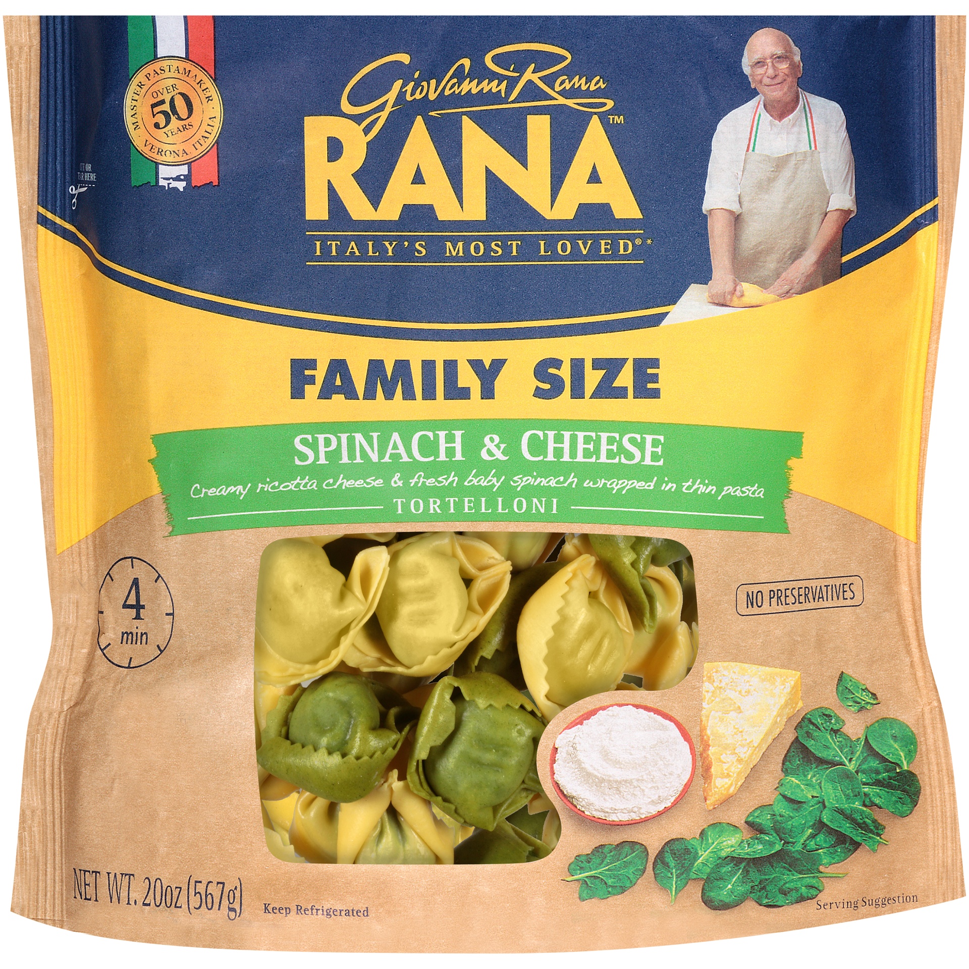 slide 2 of 7, Rana Tortelloni Spinach & Cheese Family Size, 20 oz