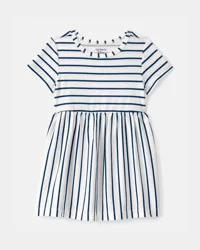 Carter's Baby Girl Striped Short-Sleeve Dress - Blue/Ivory Multi 18M