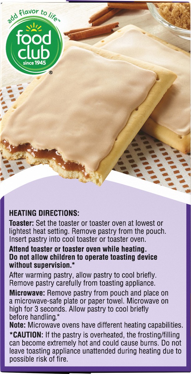 slide 9 of 12, Food Club Frosted Brown Sugar Cinnamon Toaster Pastries 6 ea, 6 ct
