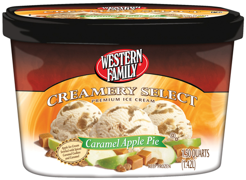 slide 1 of 1, Western Family Prem Caramel/Apple Pie, 48 oz