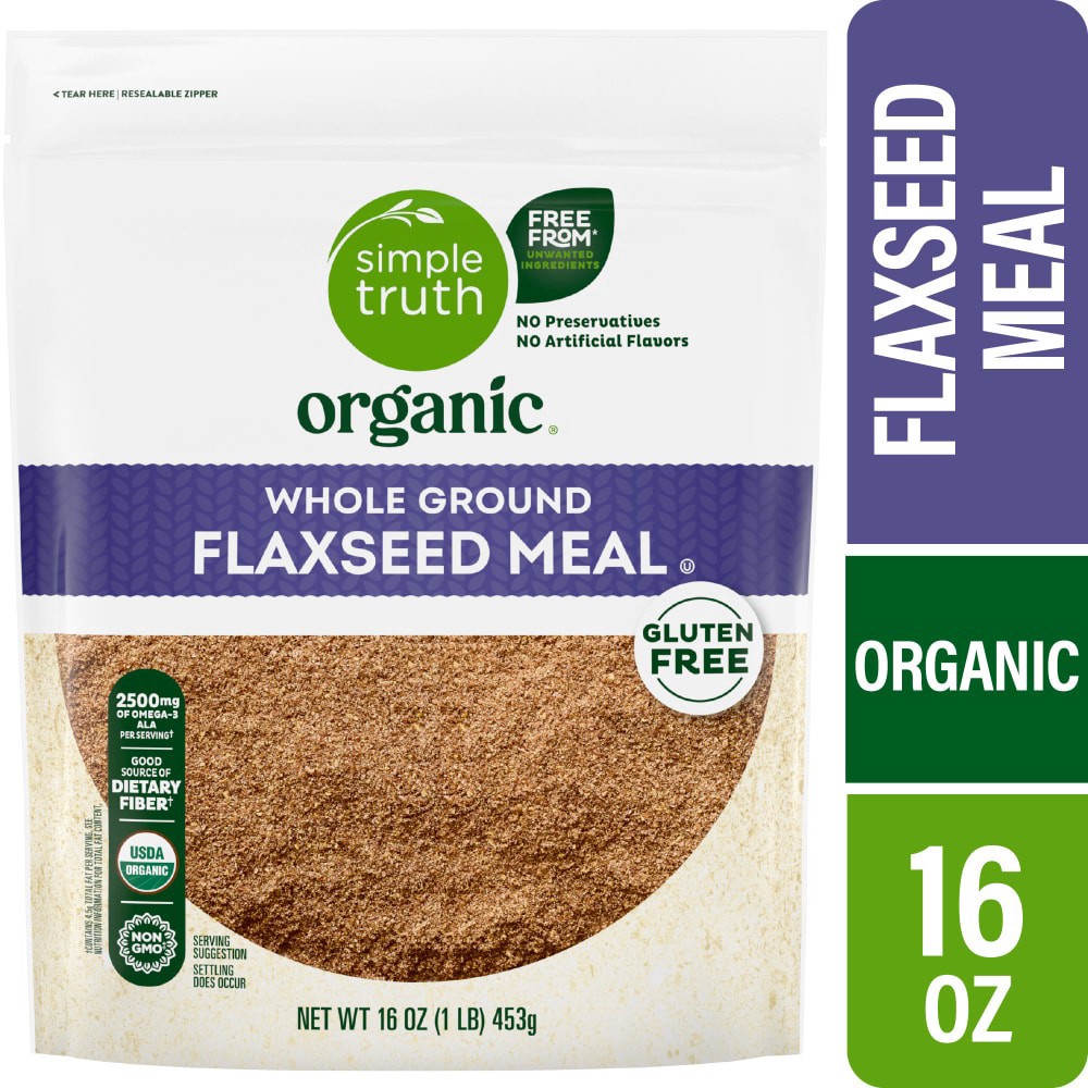 slide 2 of 4, Simple Truth Organic Whole Ground Flaxseed Meal, 16 oz