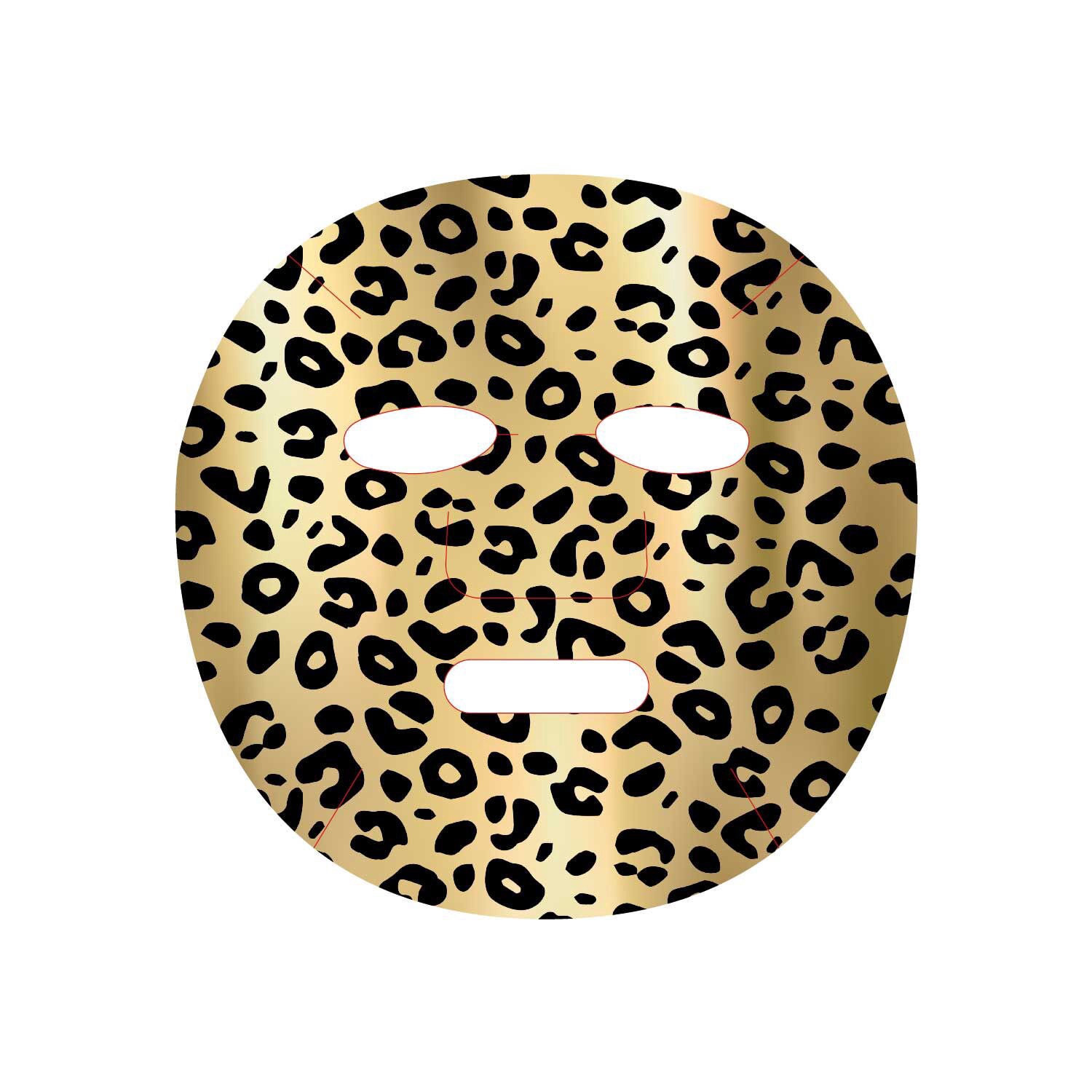 slide 3 of 3, VITAMASQUES Leopard Print Metallic Mask, 1 ct
