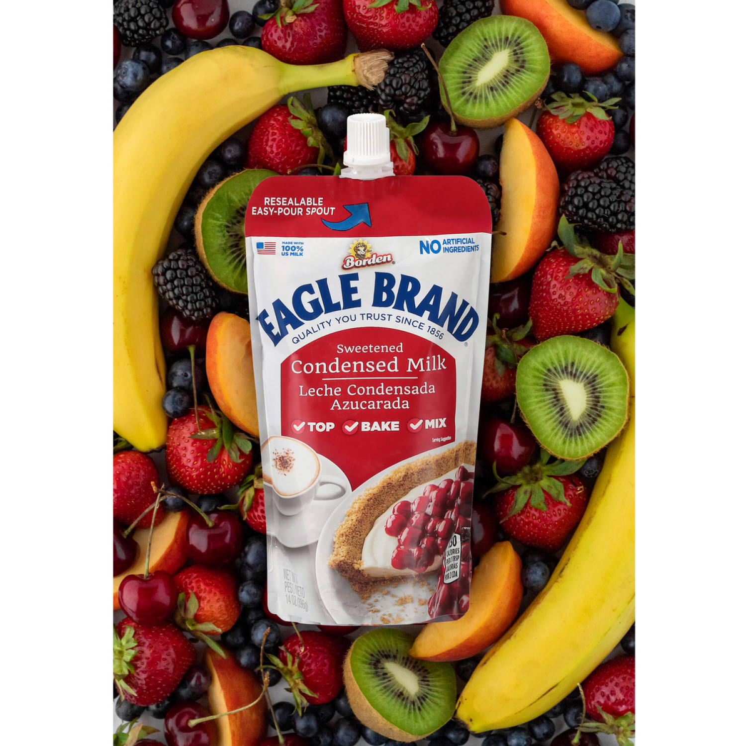 slide 4 of 8, Eagle Brand Sweetened Condensed Milk Pouch, 14 oz