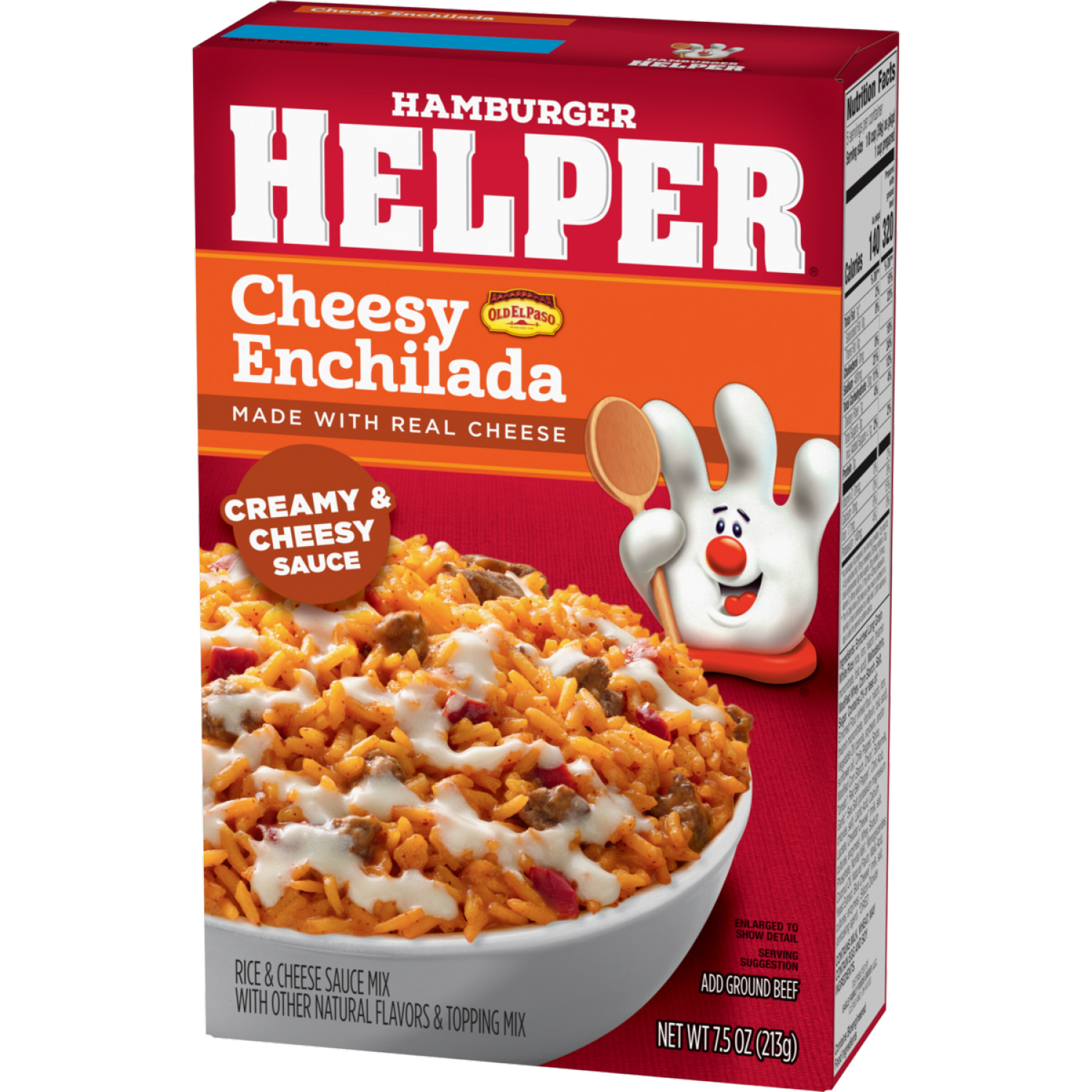slide 2 of 4, Hamburger Helper Cheesy Enchilada Rice & Cheese Sauce Mix 7.5 oz, 7.5 oz
