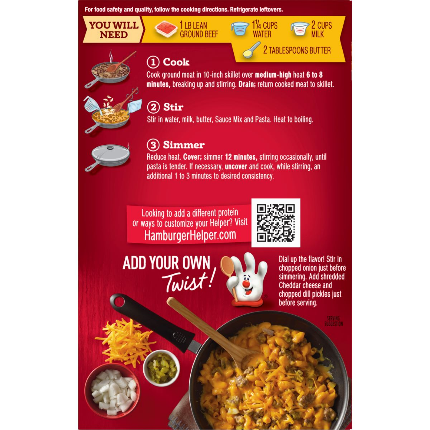 slide 2 of 4, Hamburger Helper Deluxe Cheeseburger Macaroni Pasta & Sauce Mix 5.5 oz, 5.5 oz