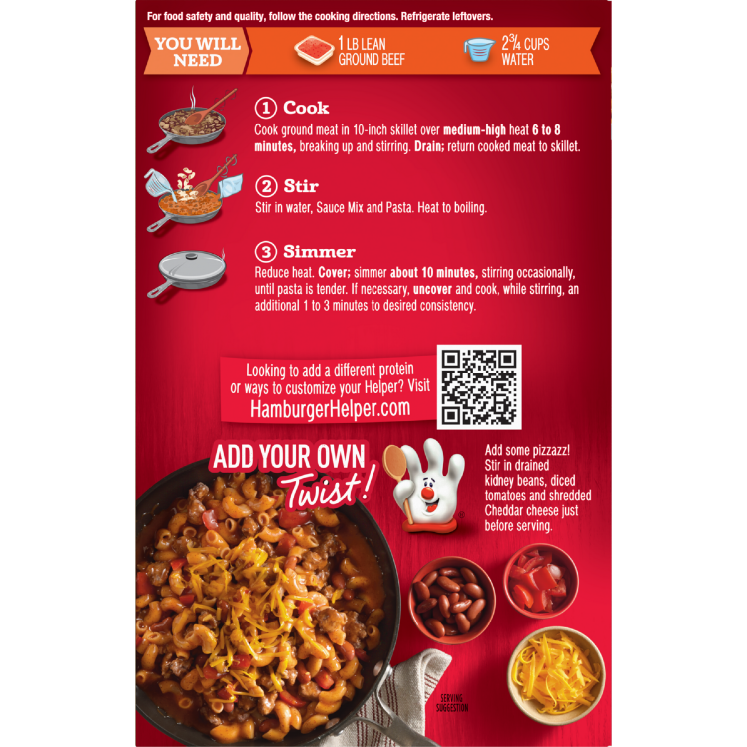 slide 2 of 6, Hamburger Helper Chili Macaroni Pasta & Sauce Mix 5.2 oz, 5.2 oz