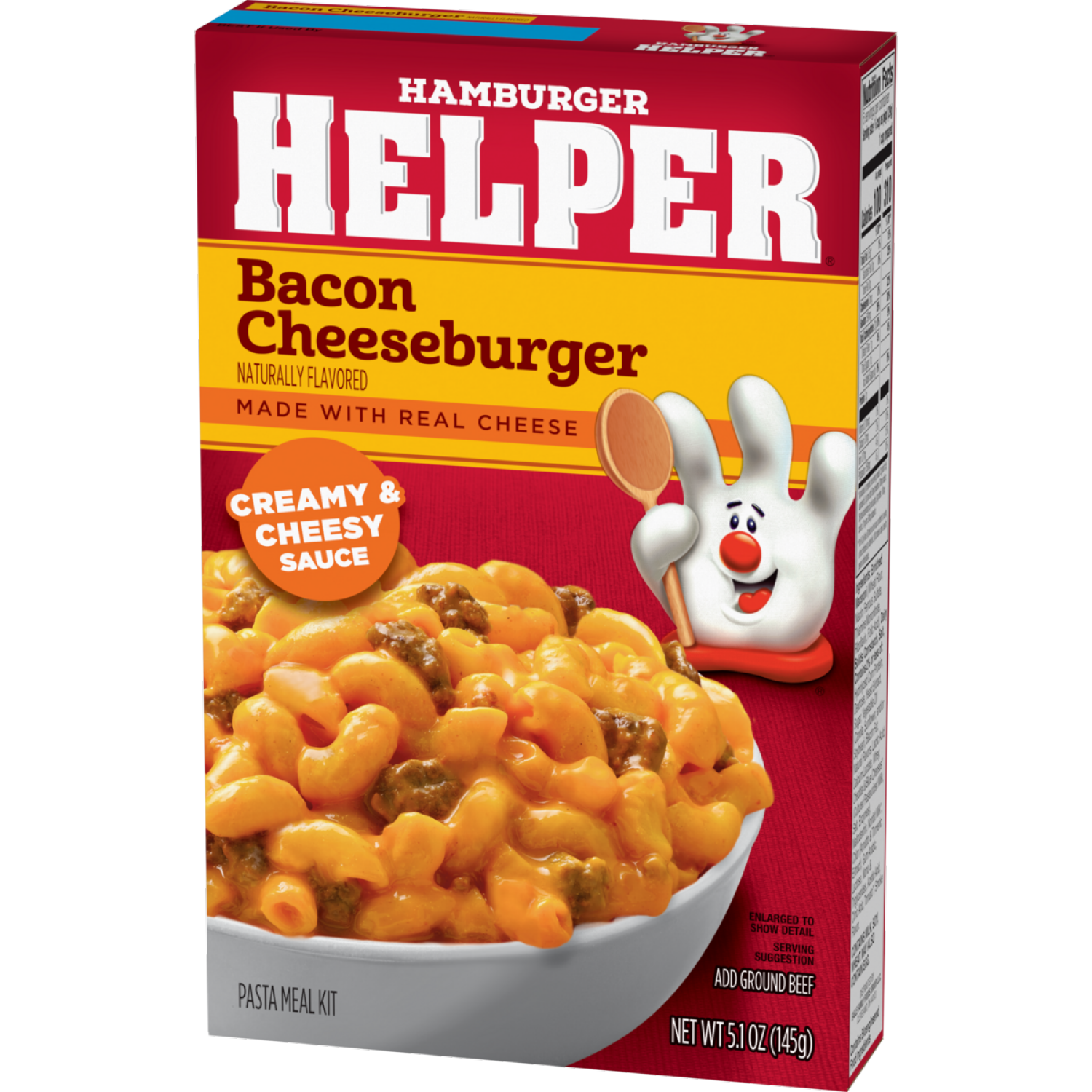 slide 4 of 6, Hamburger Helper Bacon Cheeseburger Pasta Meal Kit 5.1 oz, 5.1 oz