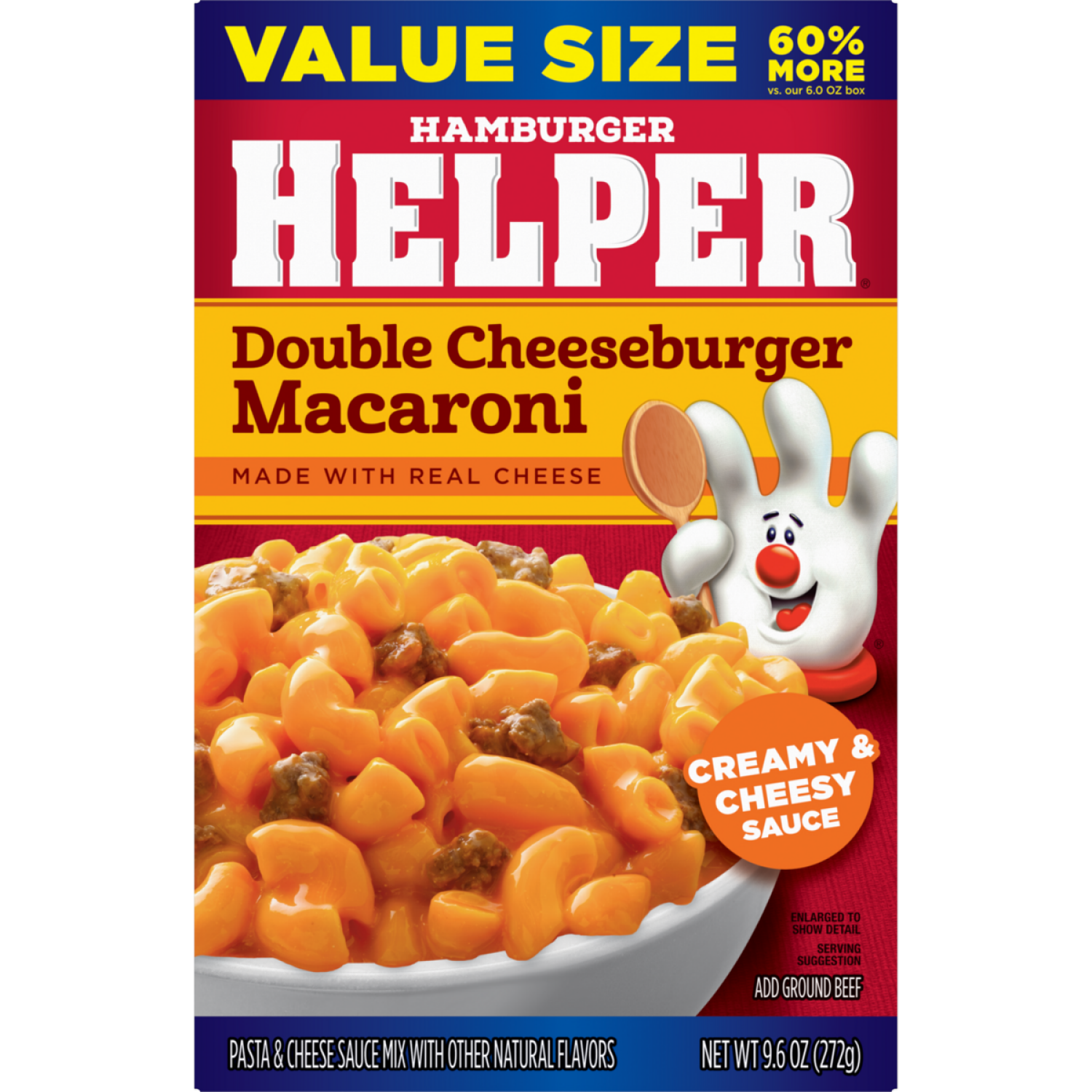 slide 1 of 3, Hamburger Helper Double Cheeseburger Macaroni Value Size 9.6 oz, 9.6 oz