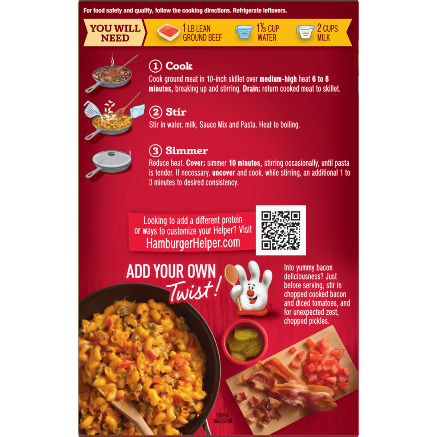 slide 2 of 6, Hamburger Helper Double Cheeseburger Macaroni Pasta & Sauce Mix - 6 oz, 6 oz