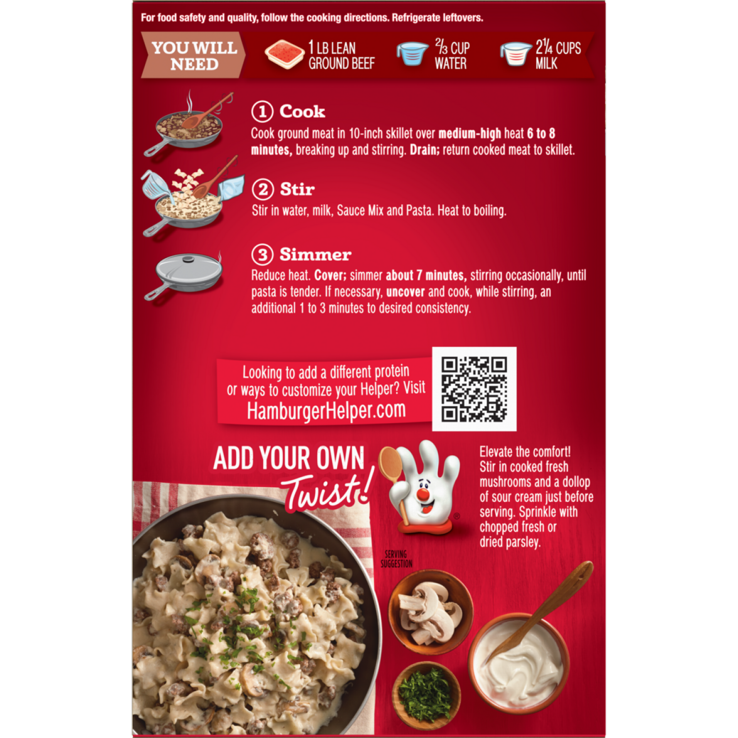 slide 2 of 5, Hamburger Helper Stroganoff Pasta and Sauce Mix 6.4 oz, 6.4 oz