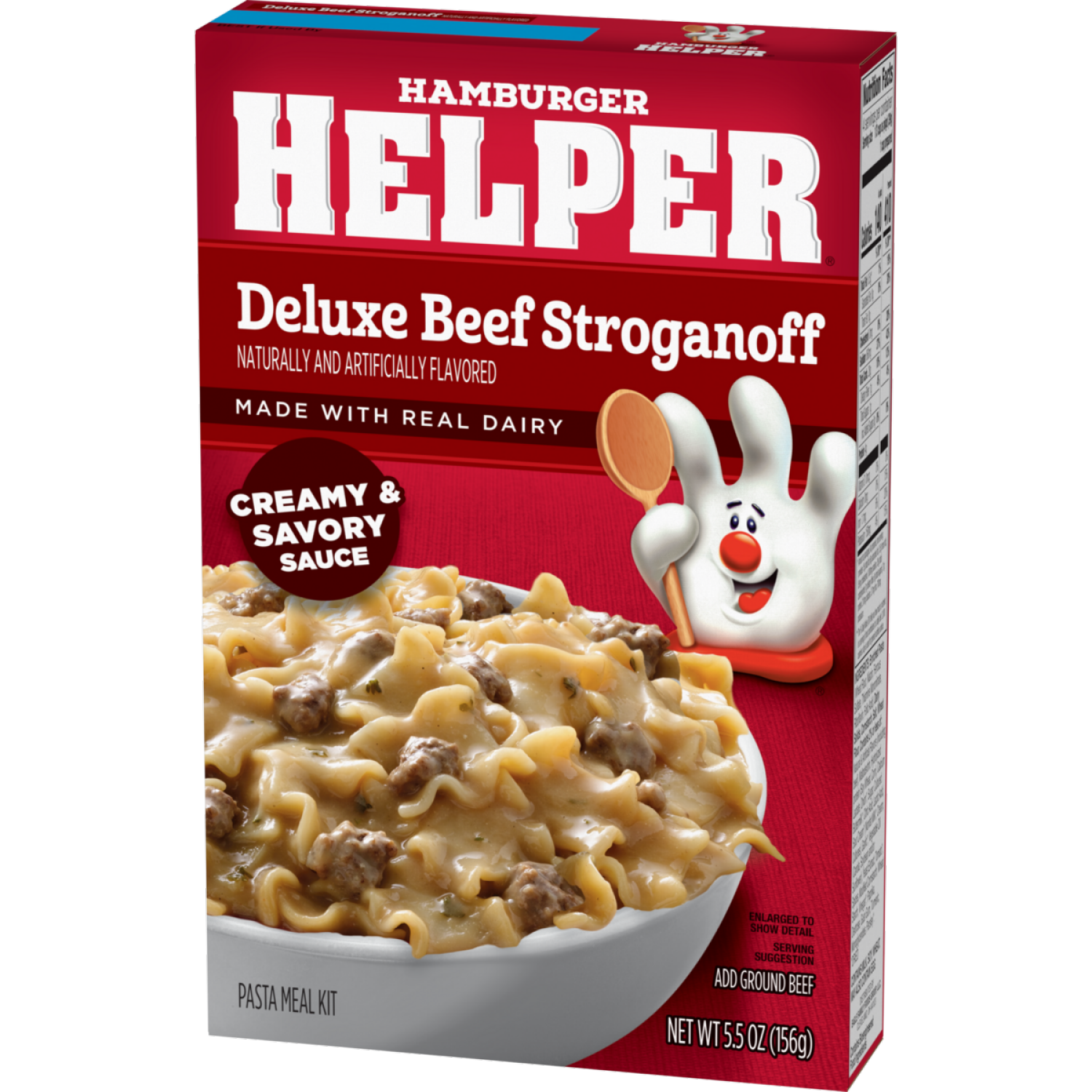 slide 4 of 6, Hamburger Helper Deluxe Beef Stroganoff Pasta Meal Kit 5.5 oz, 5.5 oz