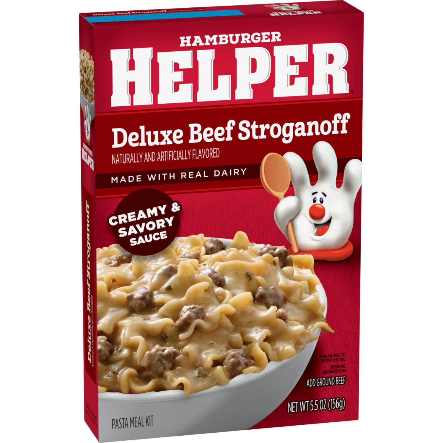 slide 5 of 6, Hamburger Helper Deluxe Beef Stroganoff Pasta Meal Kit 5.5 oz, 5.5 oz