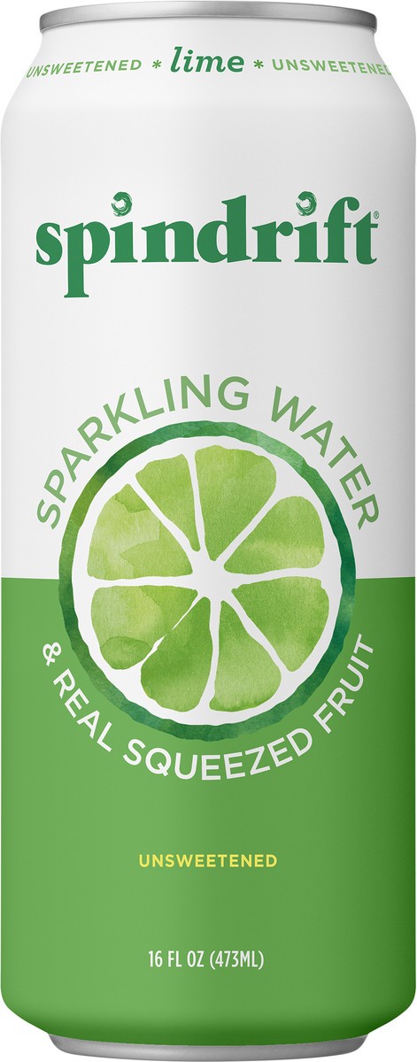 slide 3 of 4, Spindrift Lime Sparkling Water Can - 16 oz, 16 oz