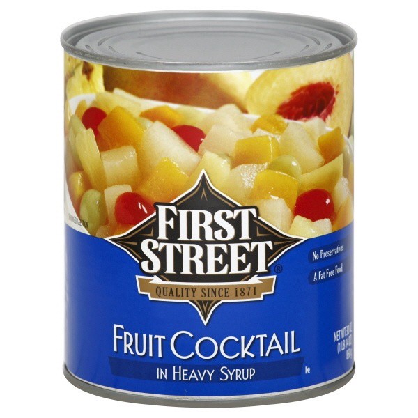 slide 1 of 1, First Street Fruit Cocktail Heavy Syrup, 30 oz