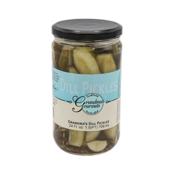 slide 1 of 1, Grandma's Gourmets Grandma's Dill Pickles, 24 fl oz