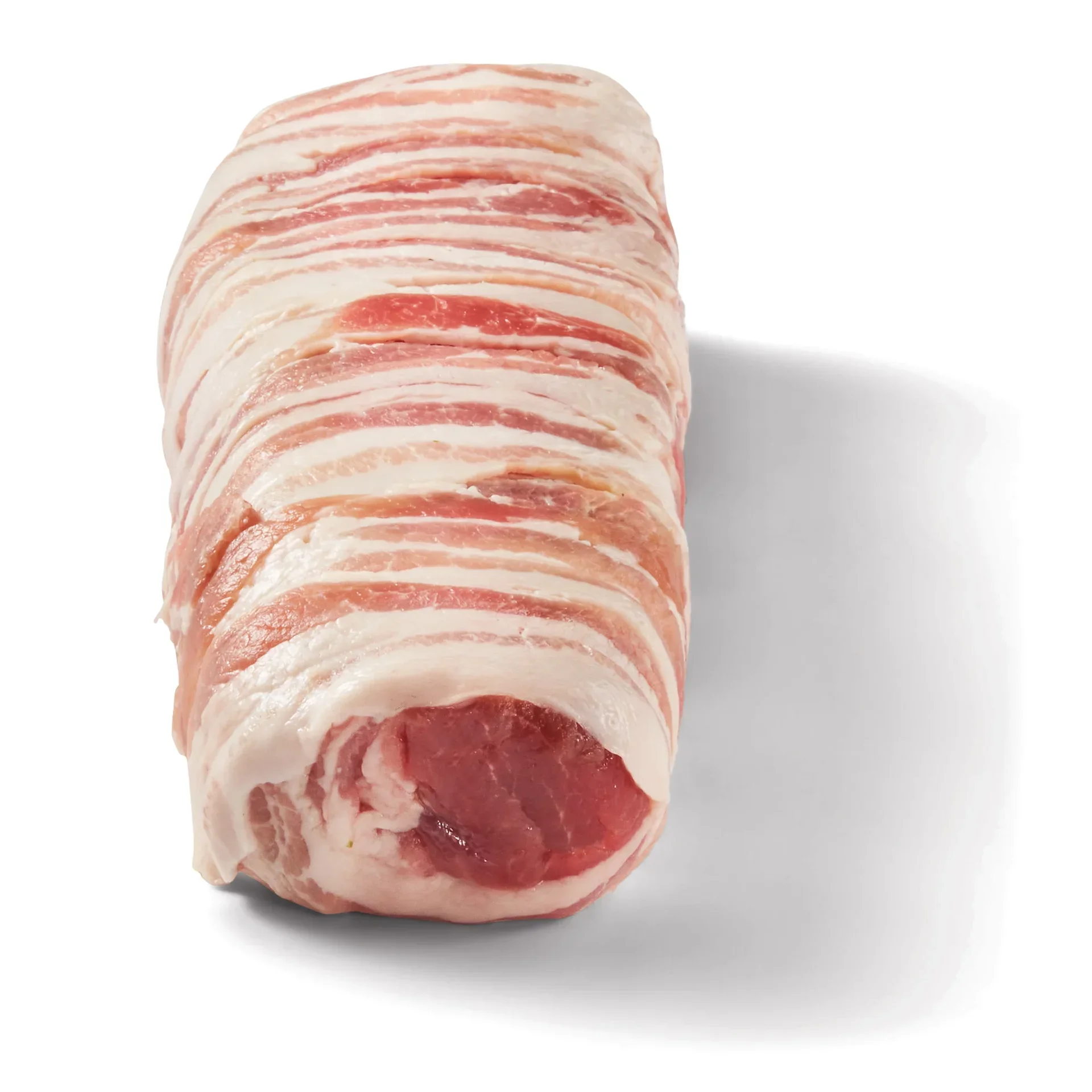 slide 1 of 1, H-E-B Meat Market Bacon-Wrapped Parmesan Spinach-Stuffed Pork Tenderloin, per lb