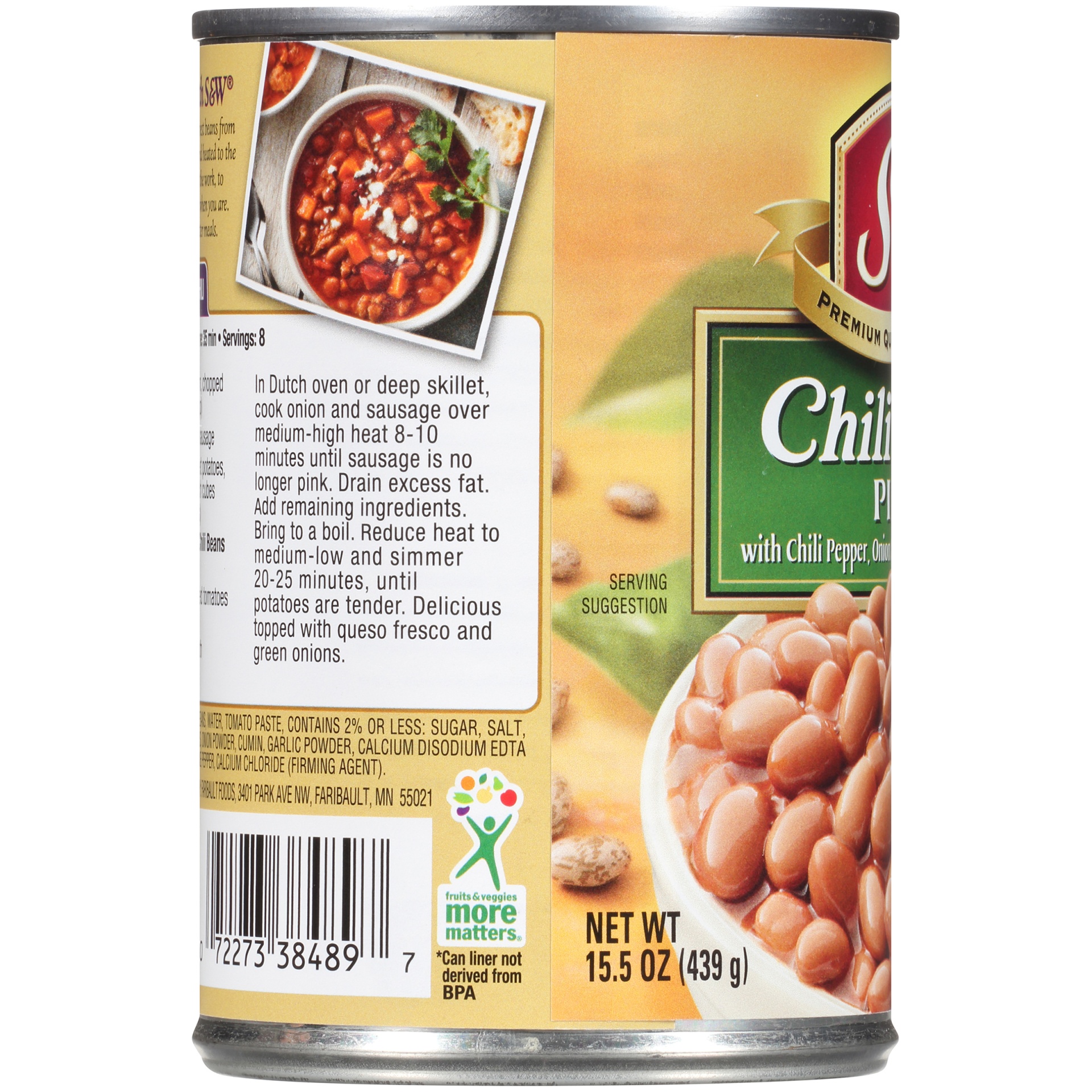 S&W Chili Beans 15.5 oz | Shipt