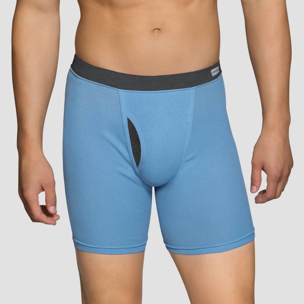 slide 3 of 9, Fruit of the Loom Men's 5pk Coolzone Covered Waistband Boxer Briefs - Colors May Vary XL, 5 ct