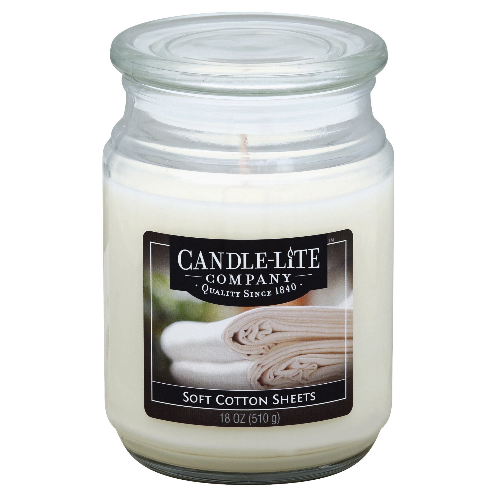 slide 1 of 2, CANDLE HUTCH Candlelite Evd Essentials White Cotton Jar Candle, 18 oz