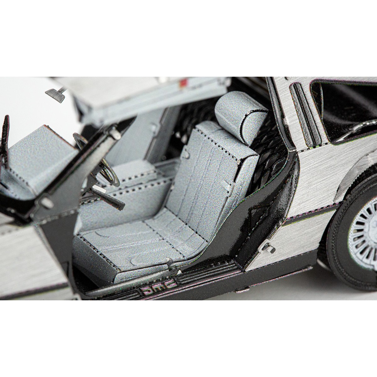 slide 11 of 15, Fascinations Metal Earth Delorean Steel Model Kit, 3.5 in x 1.25 in x 1.15 in