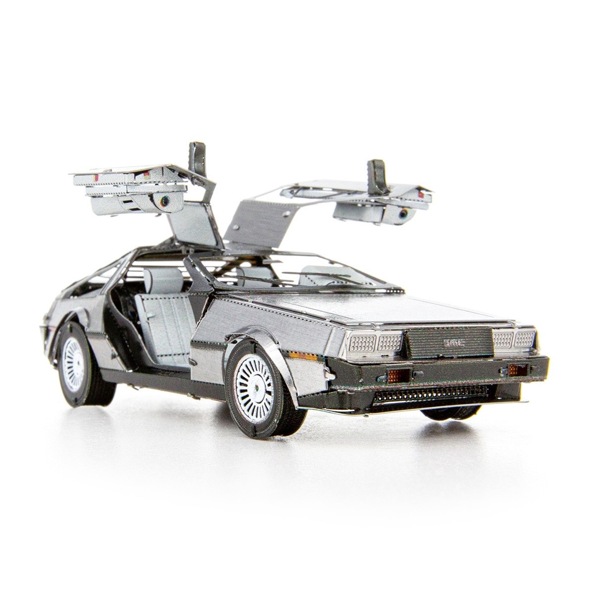 slide 13 of 15, Fascinations Metal Earth Delorean Steel Model Kit, 3.5 in x 1.25 in x 1.15 in