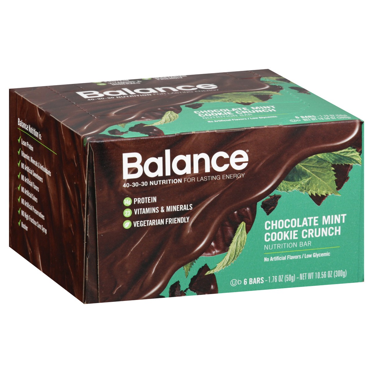 slide 2 of 9, Balance Chocolate Mint Cookie Crunch Nutrition Bar 6 ea, 6 ct; 1.76 oz