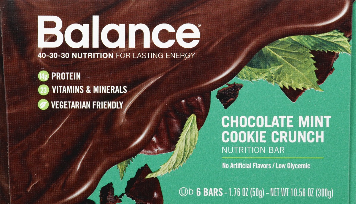 slide 6 of 9, Balance Chocolate Mint Cookie Crunch Nutrition Bar 6 ea, 6 ct; 1.76 oz