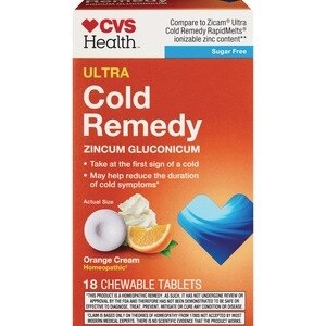 slide 1 of 1, CVS Health Ultra Cold Remedy Orange Cream Chewable Tablets, 18 Ct, 18 ct