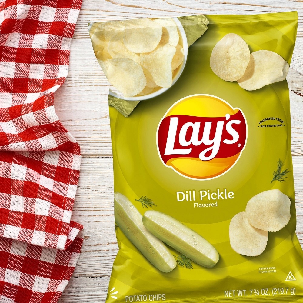slide 3 of 3, Lay's Dill Pickle Flavored Potato Chips, 7.75 oz