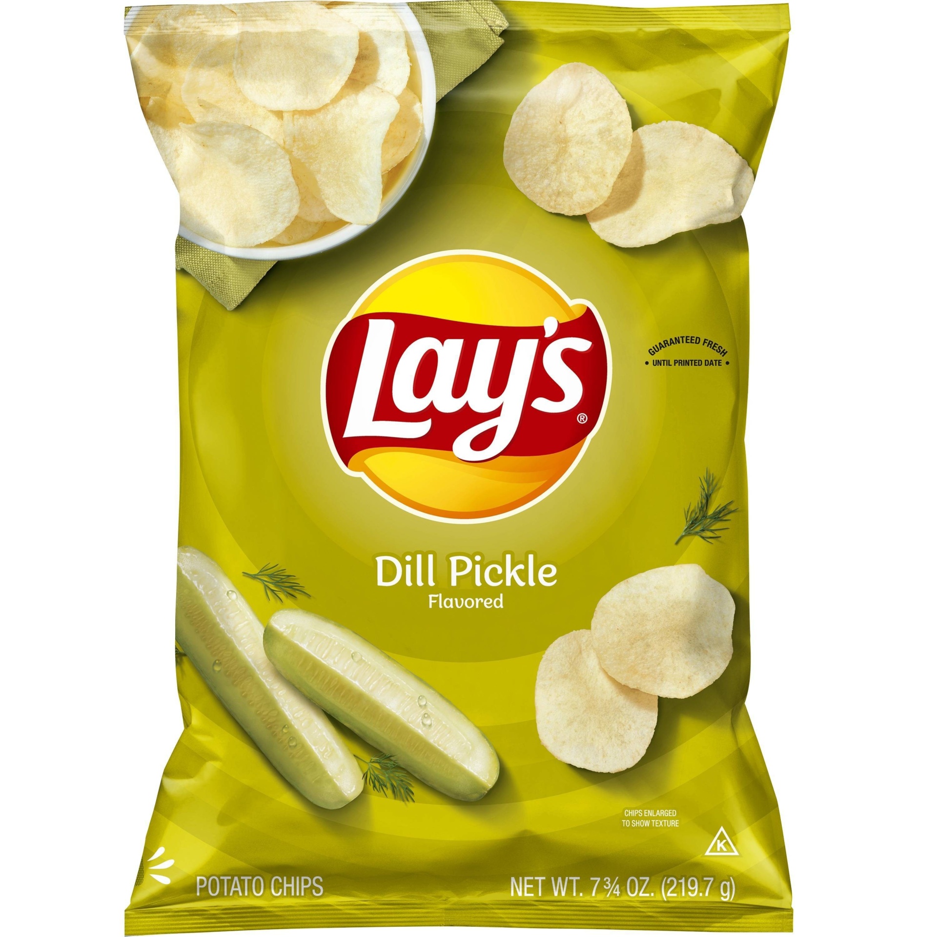 slide 1 of 3, Lay's Dill Pickle Flavored Potato Chips, 7.75 oz