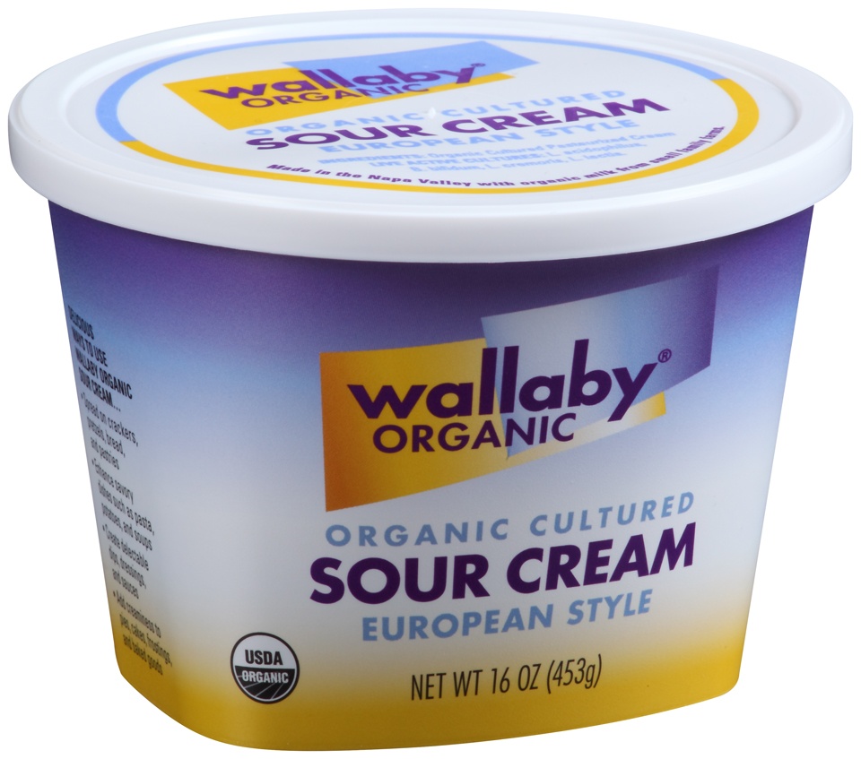 slide 1 of 3, Wallaby Organic Cultured Sour Cream, 16 oz