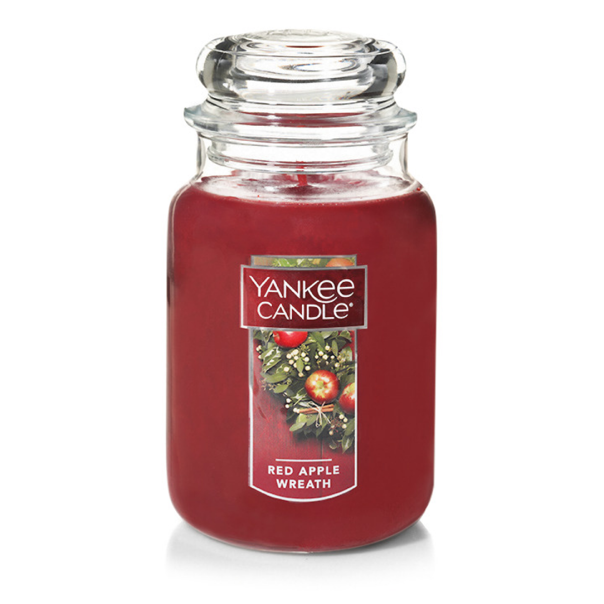 slide 1 of 5, Yankee Candle - Red Apple Wreath Large Jar Candle, 22 oz
