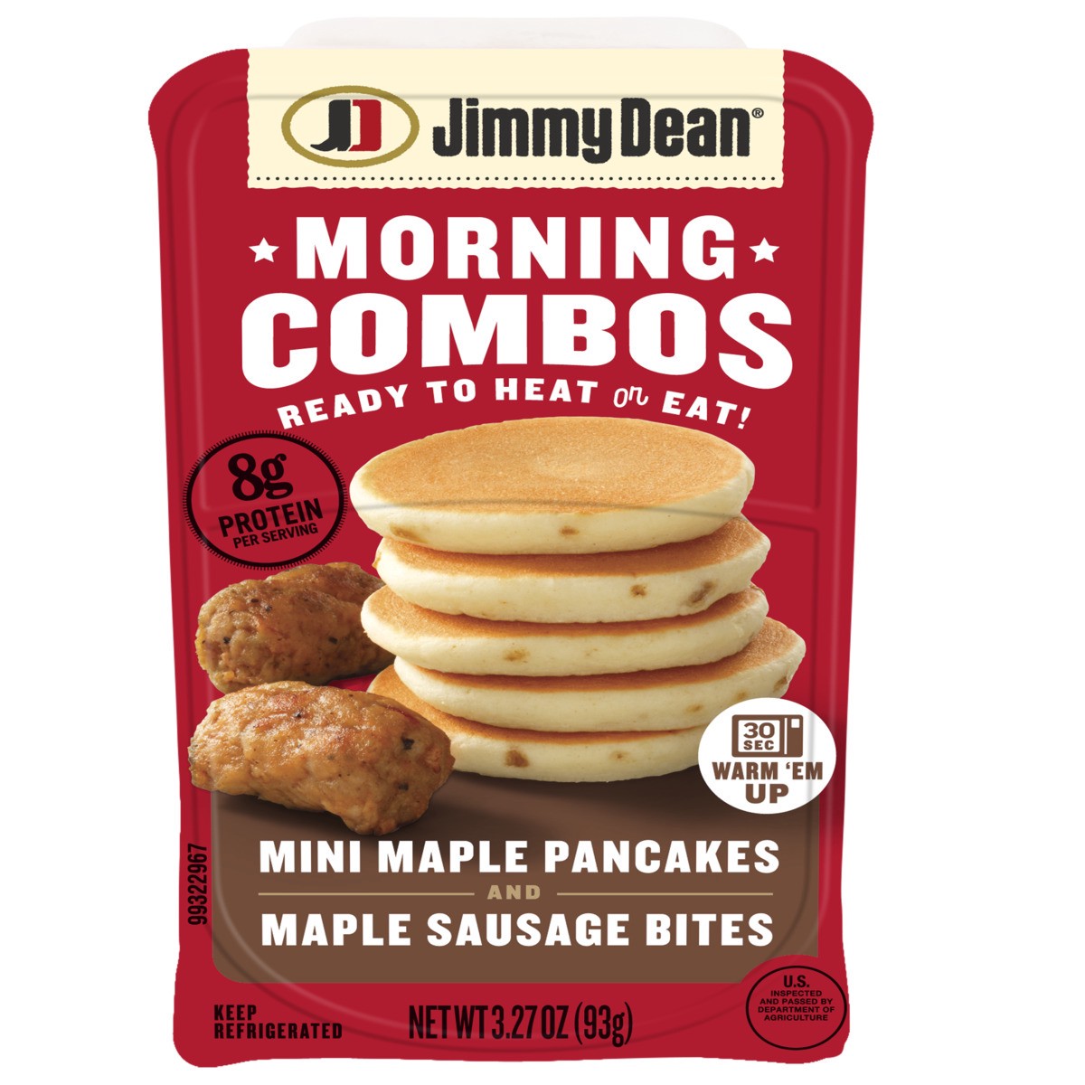 slide 5 of 11, Jimmy Dean Morning Combos, Mini Maple Pancakes and Maple Sausage Bites, 3.27 oz., 3.27 oz