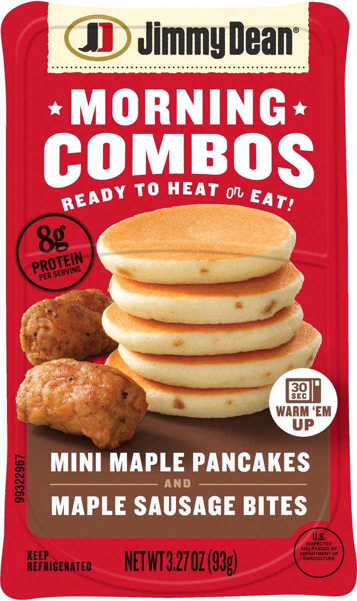 slide 7 of 11, Jimmy Dean Morning Combos, Mini Maple Pancakes and Maple Sausage Bites, 3.27 oz., 3.27 oz