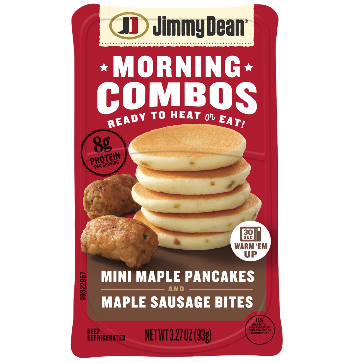 slide 9 of 11, Jimmy Dean Morning Combos, Mini Maple Pancakes and Maple Sausage Bites, 3.27 oz., 3.27 oz