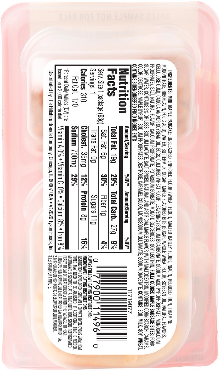 slide 8 of 11, Jimmy Dean Morning Combos, Mini Maple Pancakes and Maple Sausage Bites, 3.27 oz., 3.27 oz