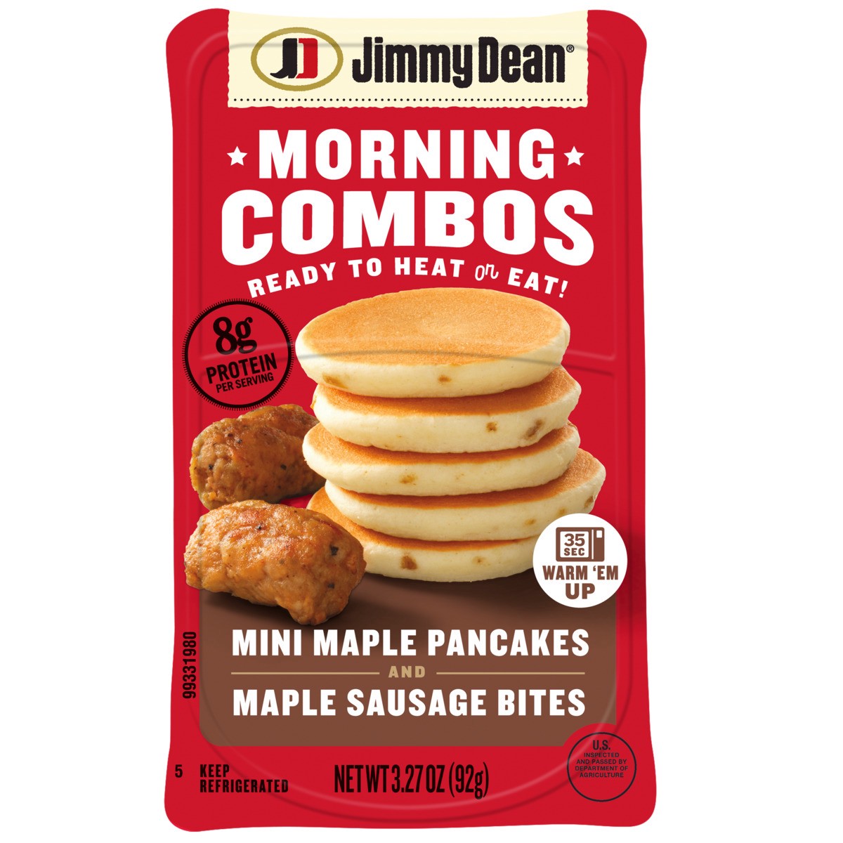 slide 1 of 11, Jimmy Dean Morning Combos, Mini Maple Pancakes and Maple Sausage Bites, 3.27 oz., 3.27 oz
