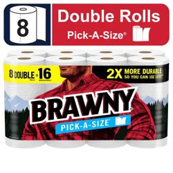 Brawny Pick-A-Size Paper Towels, 8 Double Rolls