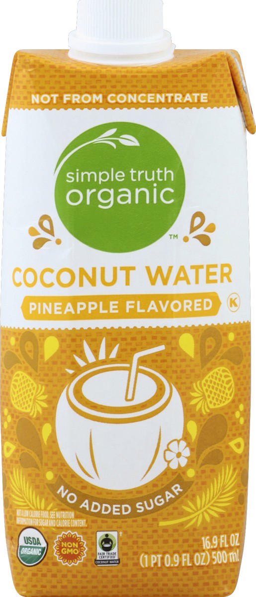 slide 1 of 5, Simple Truth Organic Pineapple Flavored Coconut Water - 16.9 fl oz, 16.9 fl oz