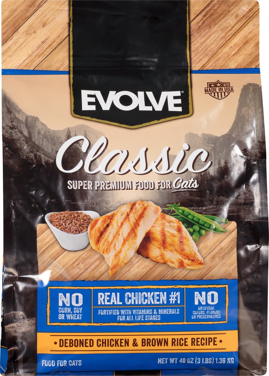 slide 4 of 9, Evolve Chicken And Brown Rice Cat Food, 3 lb