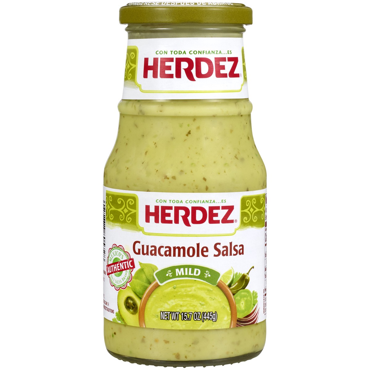 slide 1 of 1, Herdez Mild Guacamole Salsa 15.7 oz. Jar, 15.7 oz