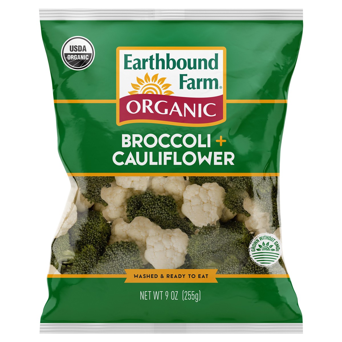 slide 5 of 6, Earthbound Farm Broccoli + Cauliflower, 9 oz